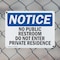 Signmission No Public Restroom Do Not Enter Private Residence OSHA Notice Sign, Plastic, 10in W x 7in L, 2PK OS-2PACK-NS-P-710-L-14764 - alternate 3